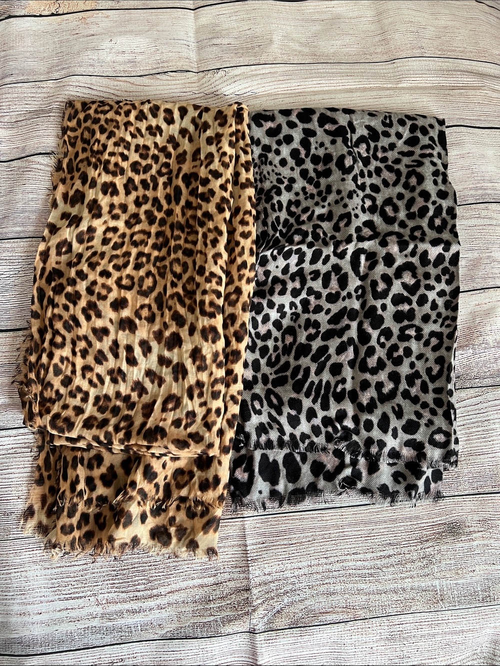 Leopard Print Scarf Duo